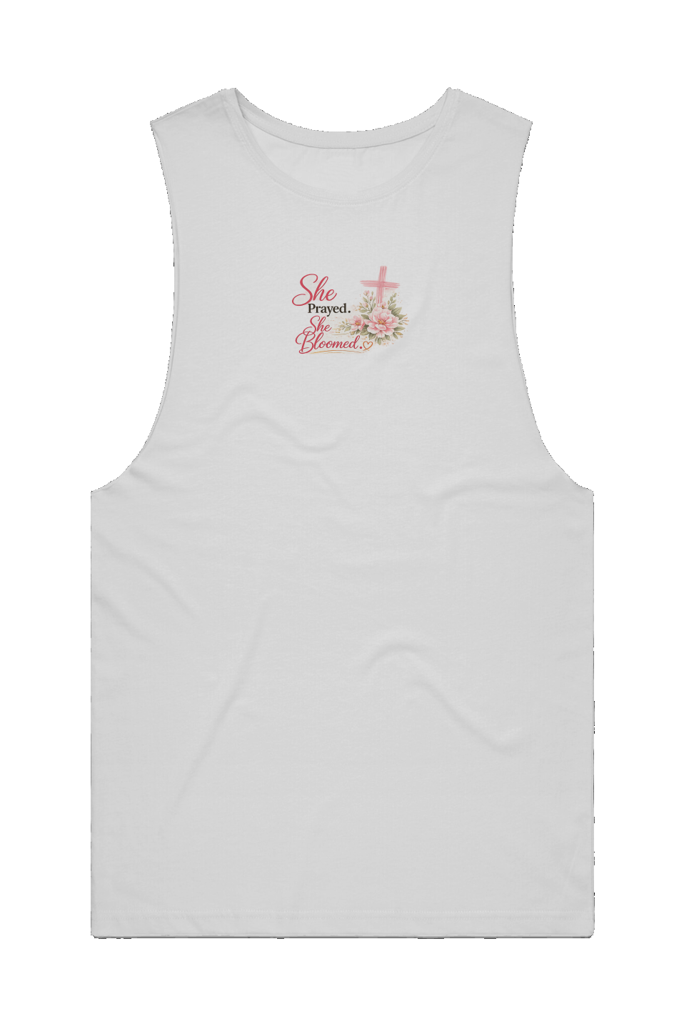 She Prayed. She Bloomed. Women's Athletic Tank